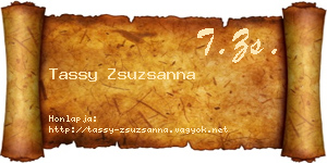Tassy Zsuzsanna névjegykártya