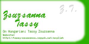 zsuzsanna tassy business card
